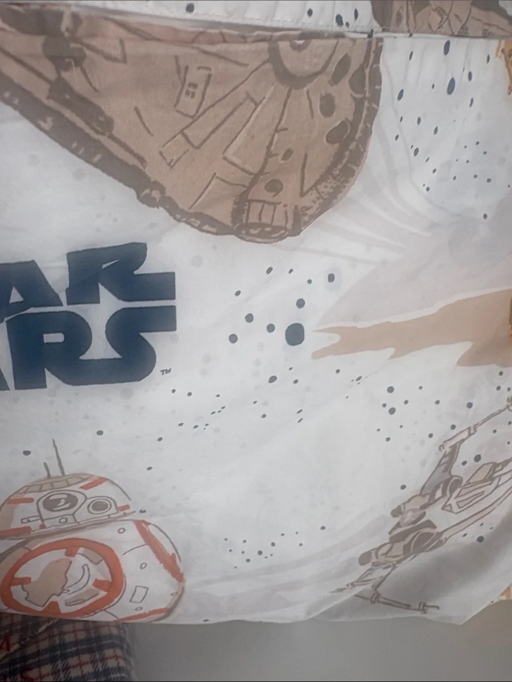 Star Wars Droid Organic Cotton Sheet Set - White with Blue & Orange Droids